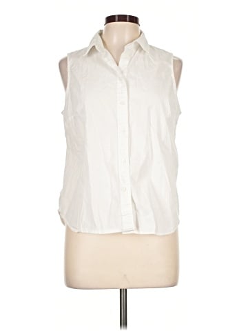 J.Crew Factory Store Sleeveless Button-Down Shirt (view 1)
