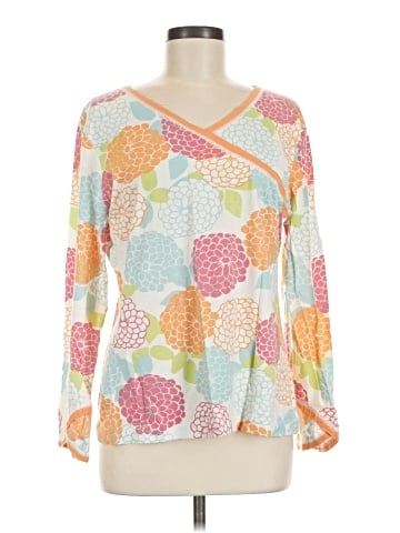 Green Cotton Long Sleeve T-Shirt (view 1)