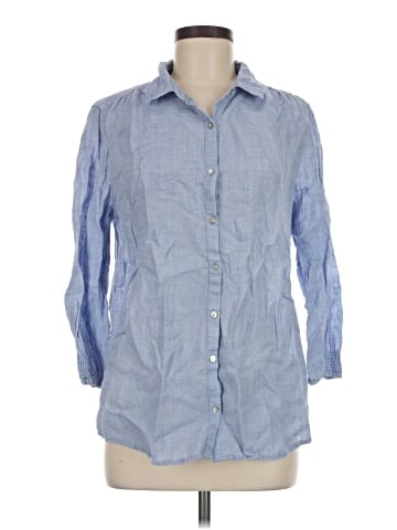 Sigrid Olsen 3/4 Sleeve Button-Down Shirt (view 1)