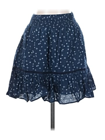 Madewell Smock-Waist Ruffle Mini Skirt in Bandana Flower (view 1)