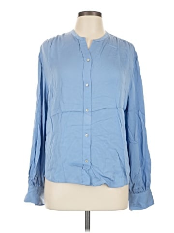 Vince. Long Sleeve Silk Top (view 1)
