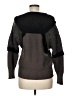 Philosophy 100% Wool Color Block Gray Brown Wool Pullover Sweater Size 6 - photo 2