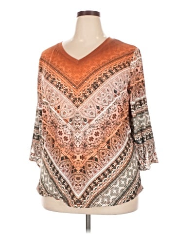 One World 3/4 Sleeve Blouse (view 1)