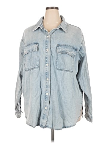 Ava & Viv 3/4 Sleeve Button-Down Shirt (view 1)