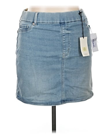 Cosmic Blue Love Denim Skirt (view 1)
