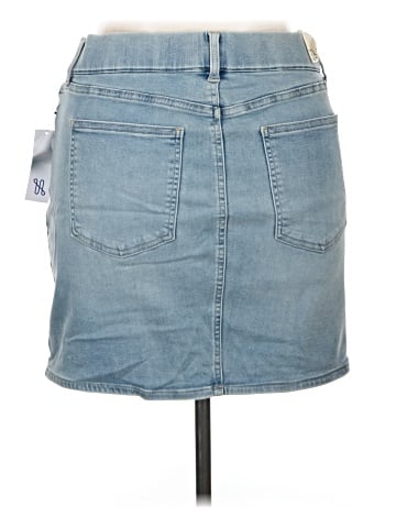 Cosmic Blue Love Denim Skirt (view 2)