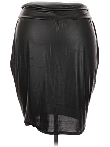 Rainbow Faux Leather Skirt (view 2)