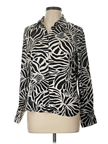 Apt. 9 Long Sleeve Silk Top (view 1)