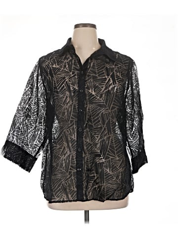 Gloria Vanderbilt 3/4 Sleeve Button-Down Shirt (view 1)