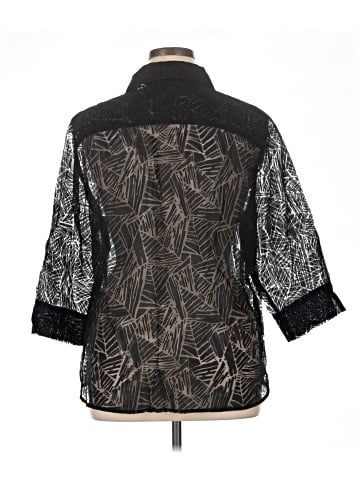 Gloria Vanderbilt 3/4 Sleeve Button-Down Shirt (view 2)