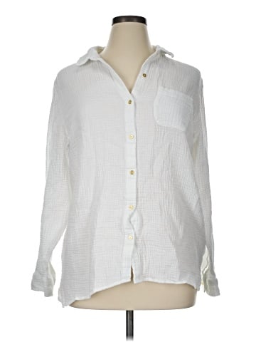 Anne Klein Long Sleeve Button-Down Shirt (view 1)