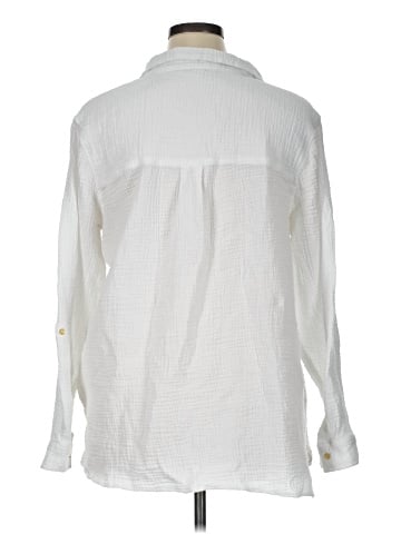 Anne Klein Long Sleeve Button-Down Shirt (view 2)