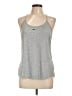 Nike 100% Polyester Silver Tank Top Size L - photo 1