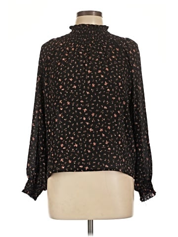 Madewell Smocked-Neck Ruffle Top in Stem Scatter (view 1)