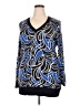 MICHAEL Michael Kors Paisley Blue Pullover Sweater Size 2X - photo 1