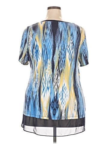 JM Collection Short Sleeve Blouse (view 2)