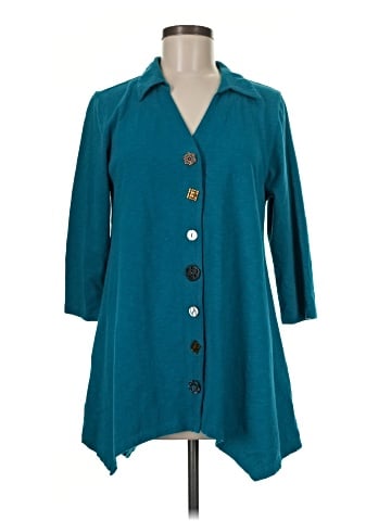 Soft Surroundings 3/4 Sleeve Button-Down Shirt (view 1)