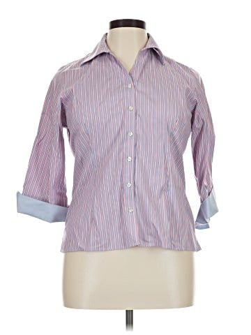Lands' End 3/4 Sleeve Button-Down Shirt (view 1)