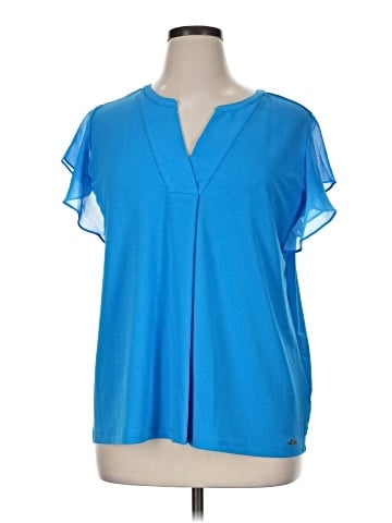 Calvin Klein Short Sleeve Blouse (view 1)