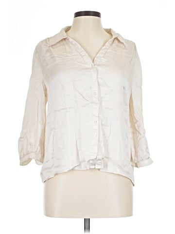 Dialogue 3/4 Sleeve Silk Top (view 1)