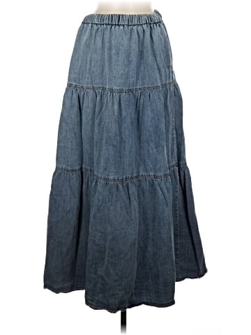 She + Sky Denim Skirt (view 1)