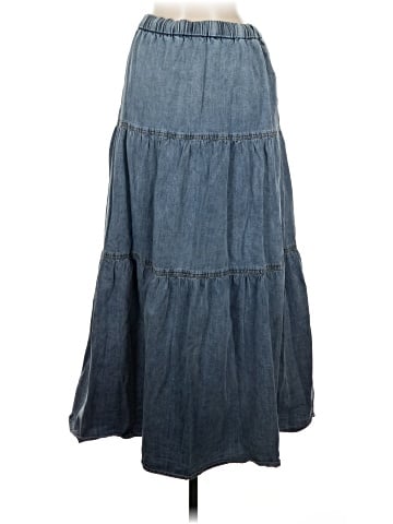 She + Sky Denim Skirt (view 2)