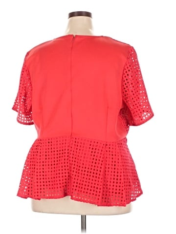 ELOQUII Short Sleeve Blouse (view 2)