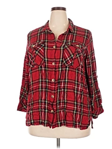Como Vintage 3/4 Sleeve Button-Down Shirt (view 1)