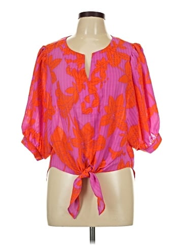 Rose + Olive 3/4 Sleeve Blouse (view 1)