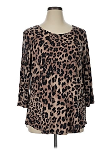 JM Collection Long Sleeve Top (view 1)