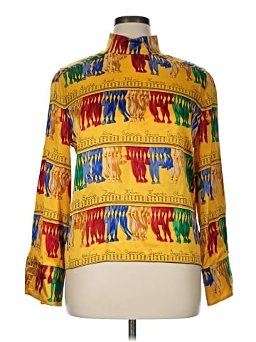 Carlisle Long Sleeve Silk Top (view 1)