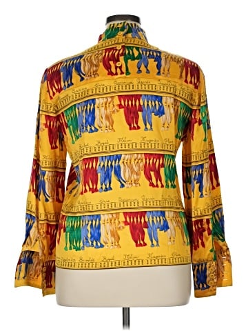 Carlisle Long Sleeve Silk Top (view 2)