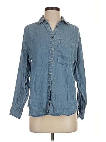 Ann Taylor LOFT 3/4 Sleeve Button-Down Shirt (view 1)