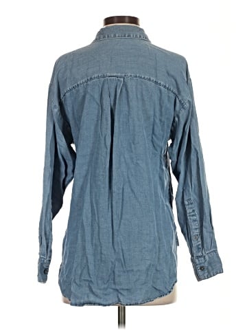 Ann Taylor LOFT 3/4 Sleeve Button-Down Shirt (view 2)