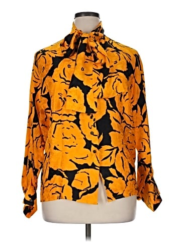 Nina Ricci Long Sleeve Silk Top (view 1)