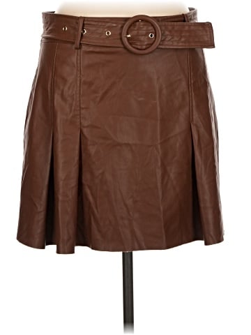 Zara Faux Leather Skirt (view 1)