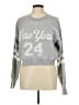 No Boundaries Graphic Gray Silver Pullover Sweater Size 12 - 14 - photo 1