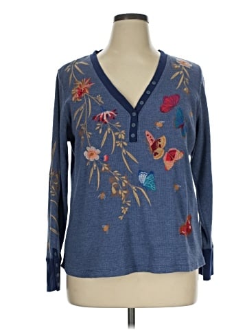 Johnny Was Long Sleeve Henley (view 1)