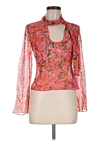 Diane von Furstenberg Long Sleeve Silk Top (view 1)