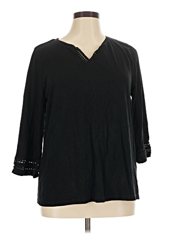 Karen Scott 3/4 Sleeve Blouse (view 1)