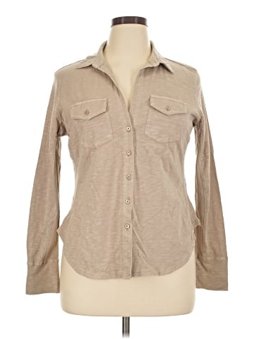 CALVIN KLEIN JEANS Long Sleeve Button-Down Shirt (view 1)