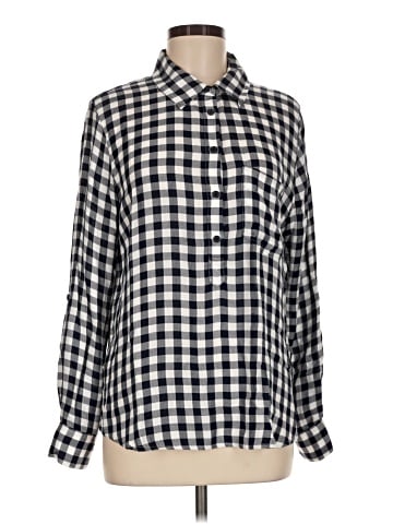 Cosmic Blue Love Long Sleeve Button-Down Shirt (view 1)