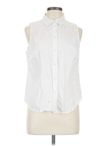 J.Crew Factory Store Sleeveless Button-Down Shirt (view 1)