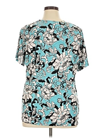 JM Collection Short Sleeve Blouse (view 2)
