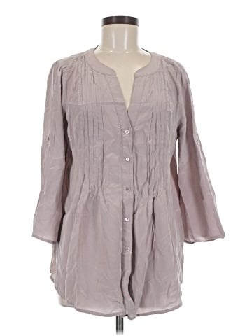 BCBGMAXAZRIA 3/4 Sleeve Silk Top (view 1)