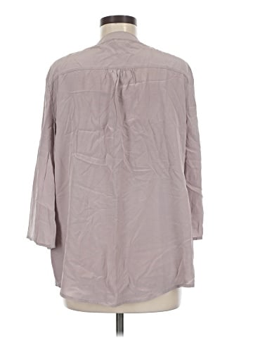 BCBGMAXAZRIA 3/4 Sleeve Silk Top (view 2)