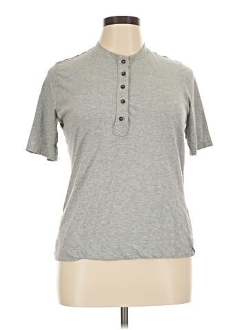 Banana Republic Factory Store Short Sleeve Henley (view 1)