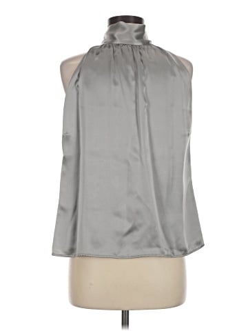 Pink Tartan Sleeveless Silk Top (view 2)