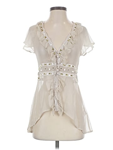 Joie Short Sleeve Silk Top (view 1)