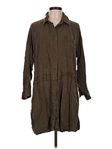 Zara 3/4 Sleeve Button-Down Shirt (view 1)